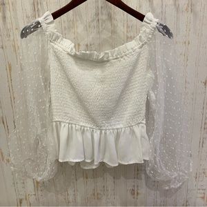 Smocked Off the Shoulder Top